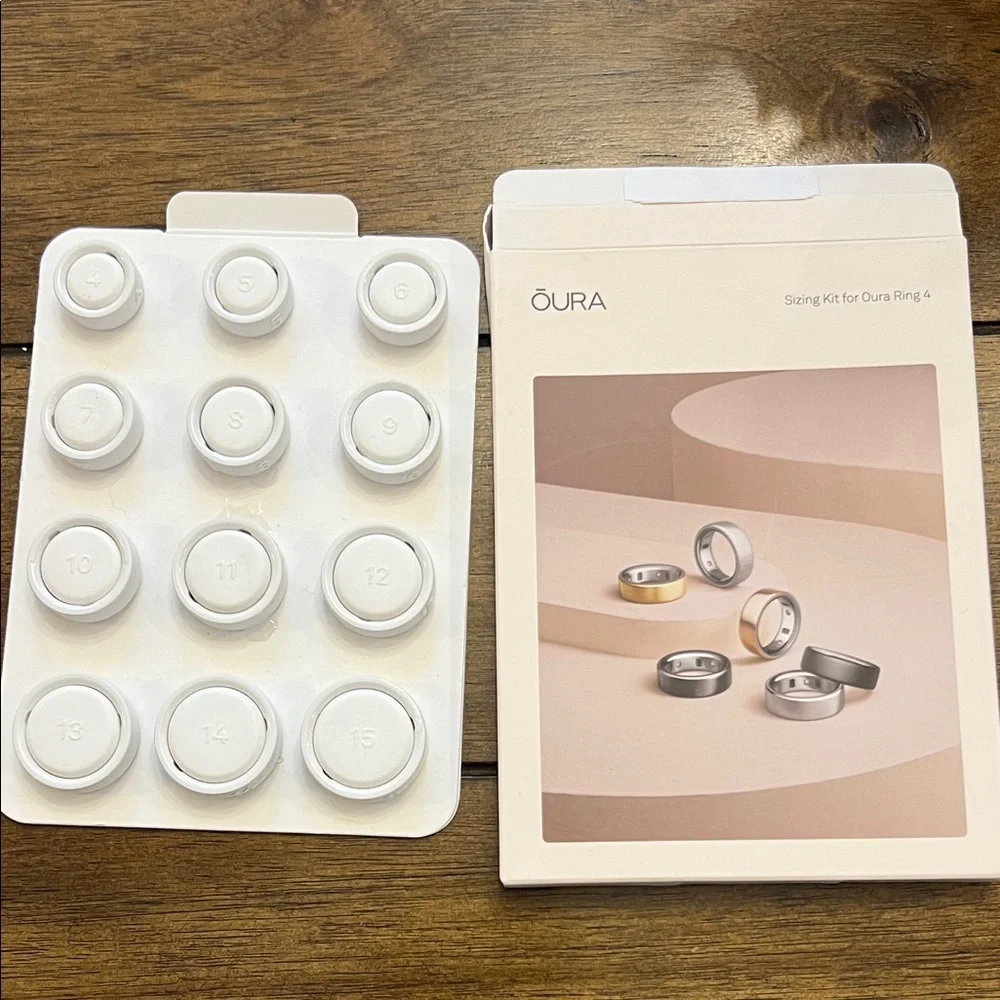 Oura Ring Sizing Set with White Rings
